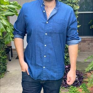 Button up blue Jean type gap shirt
